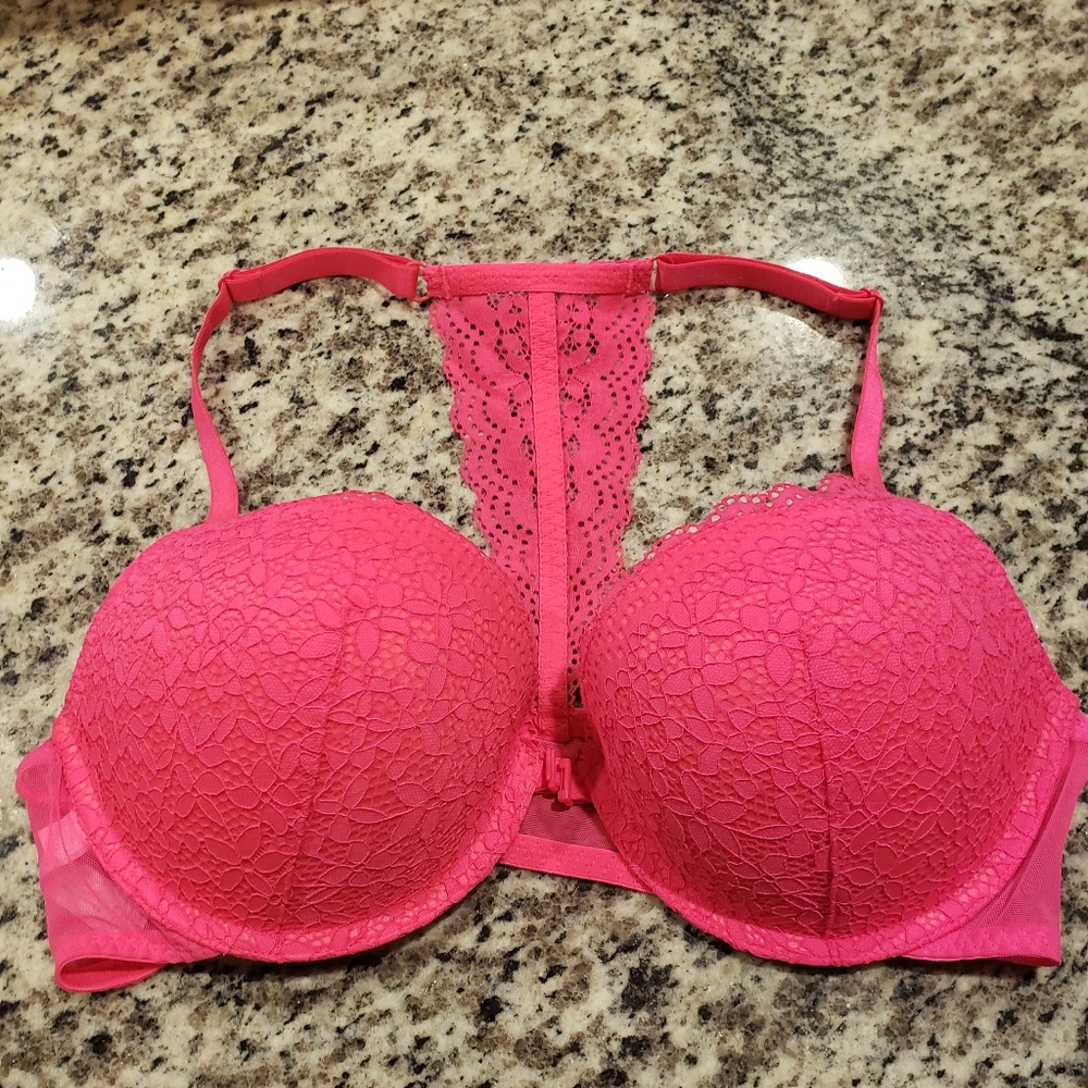 Hot pink bra